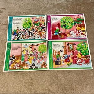 Vintage 1994 Muppet Babies 12 Days of Christmas Puzzle Set Golden Kermit Piggy
